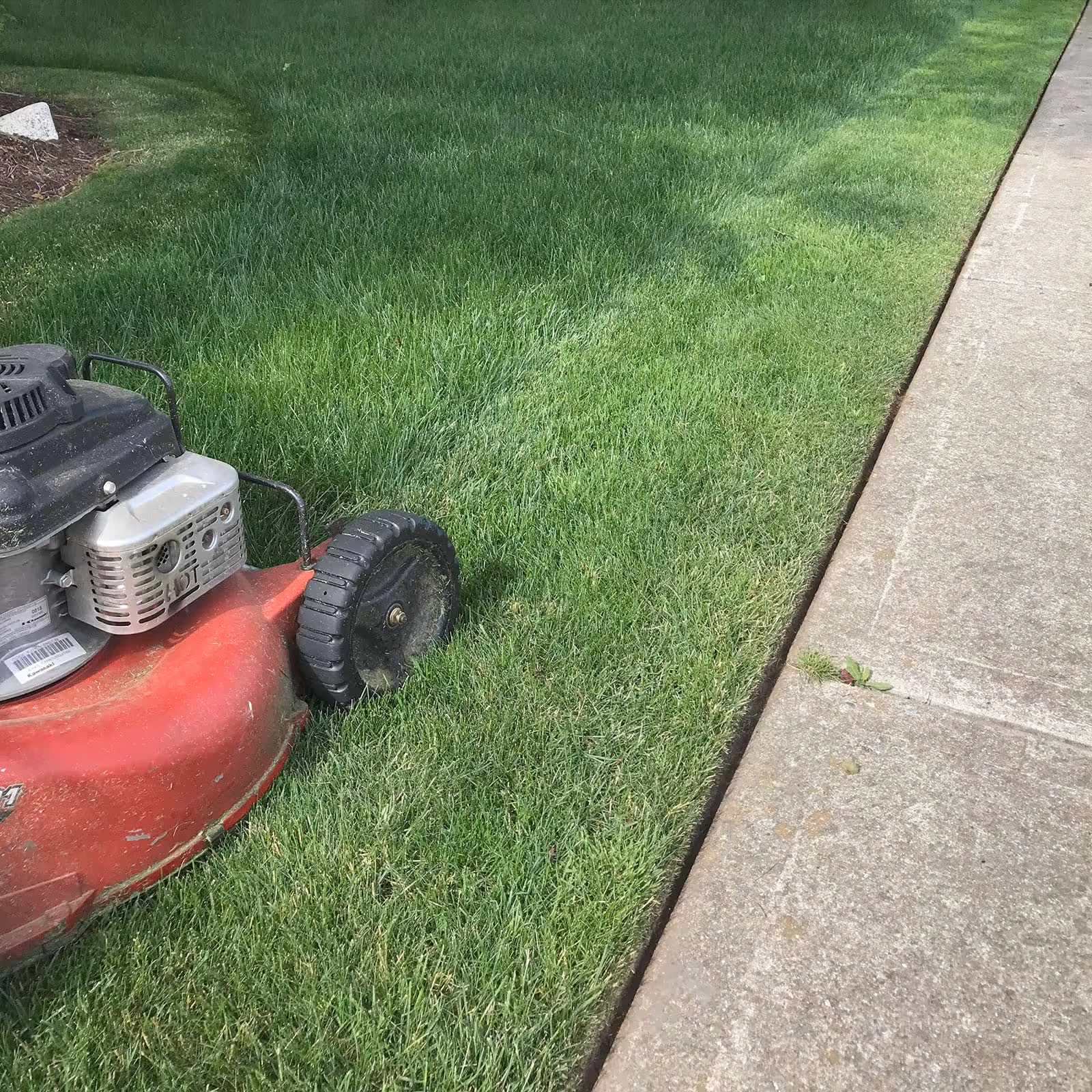Spokane South Hill backyard after professional mowing